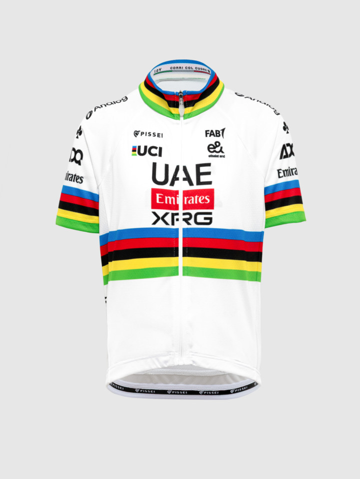 PISSEI: MAILLOT MANCHES COURTES JUNIOR REPLICA UAE TEAM EMIRATES - XRG 2026
