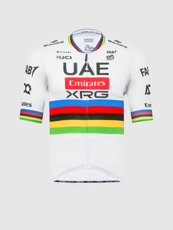 PISSEI: MAGLIA A MANICHE CORTE MAGISTRALE OFFICIAL TADEJ POGACAR WORLD CHAMP