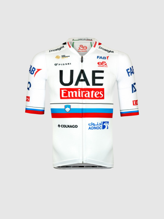 MAGLIA A MANICHE CORTE MAGISTRALE OFFICIAL UAE TEAM EMIRATES 2024  CAMPIONE SLOVENIA