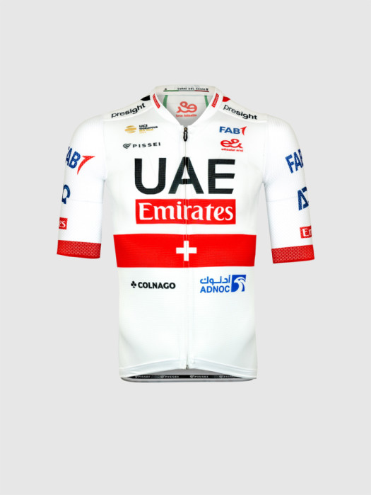 MAGLIA A MANICHE CORTE MAGISTRALE OFFICIAL UAE TEAM EMIRATES 2024  CAMPIONE SVIZZERA