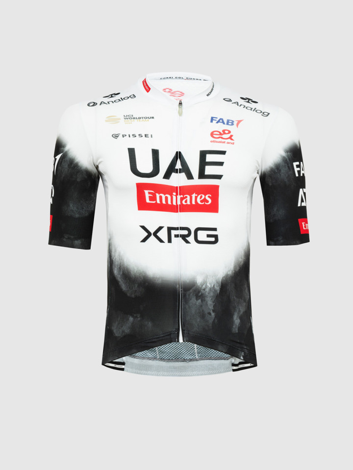 PISSEI: MAGLIA A MANICHE CORTE REPLICA UAE TEAM EMIRATES - XRG 2025