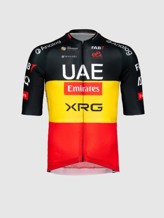 UAE TEAM EMIRATES - XRG 2026 SPECIAL REPLICA SHORT SLEEVE JERSEY BELGIUM CHAMPION