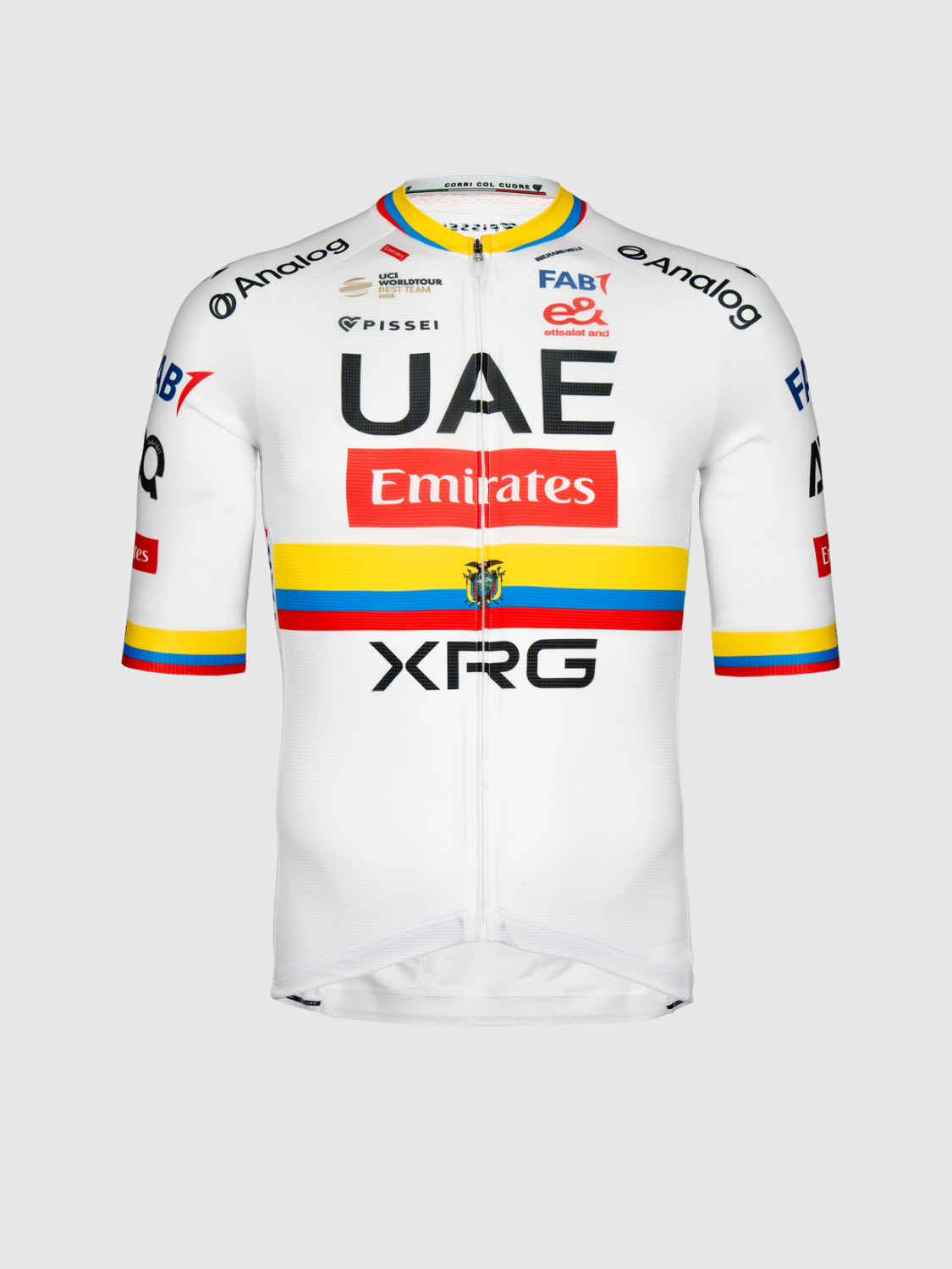 PISSEI: UAE TEAM EMIRATES - XRG 2026 SPECIAL REPLICA SHORT SLEEVE JERSEY ECUADOR CHAMPION