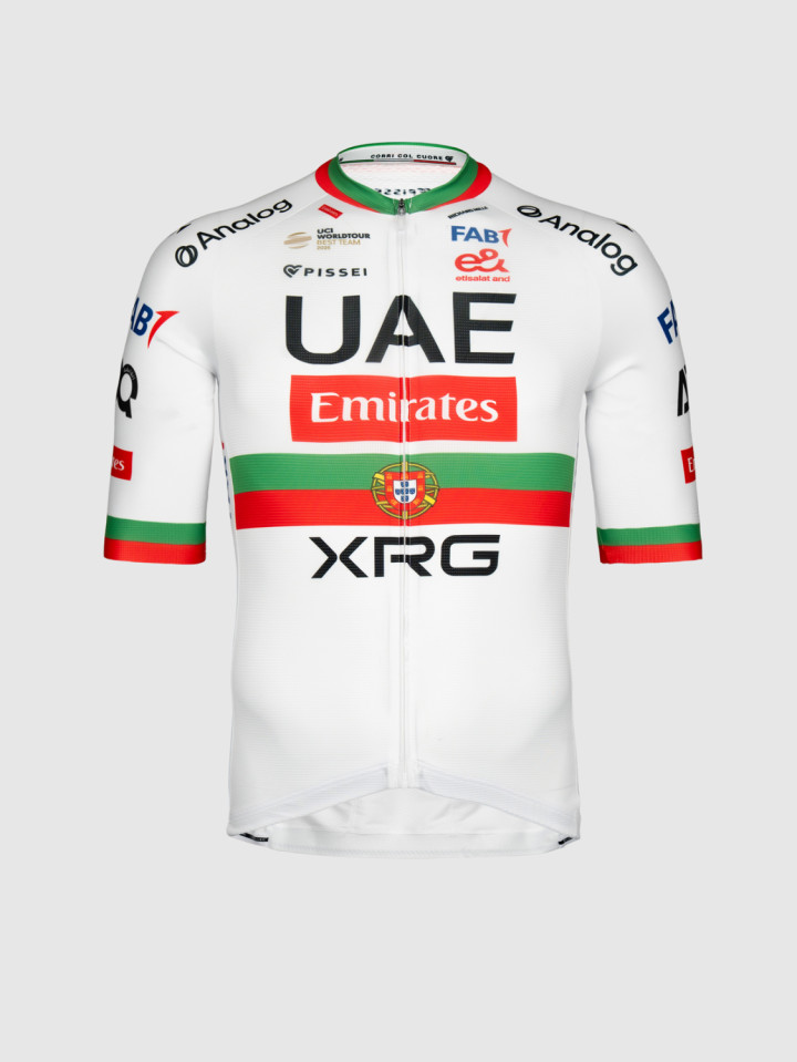 PISSEI: MAGLIA A MANICHE CORTE REPLICA UAE TEAM EMIRATES - XRG 2026 CAMPIONE PORTOGALLO
