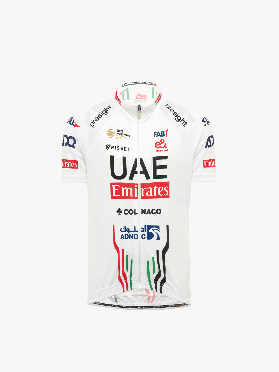 PISSEI: MAGLIA MANICHE CORTE REPLICA JUNIOR UAE TEAM EMIRATES 2023