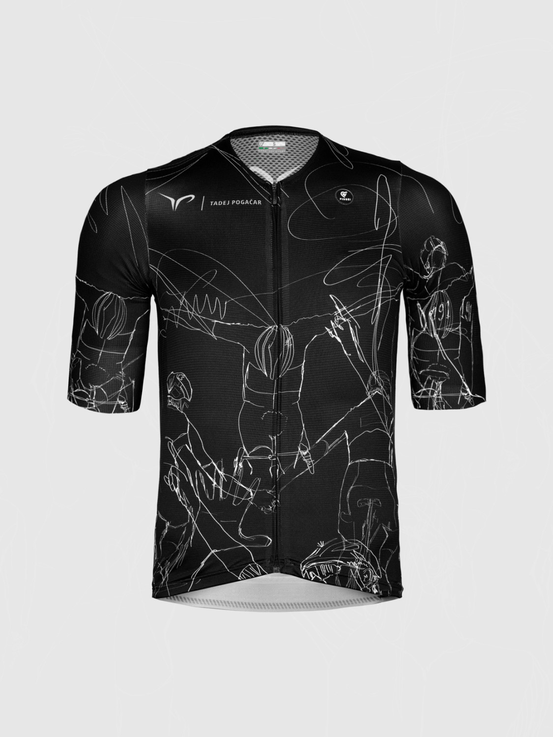 PISSEI: MAILLOT PRIME MANGA CORTA SIN CUELLO PARA CELEBRACIONES TADEJ POGACAR