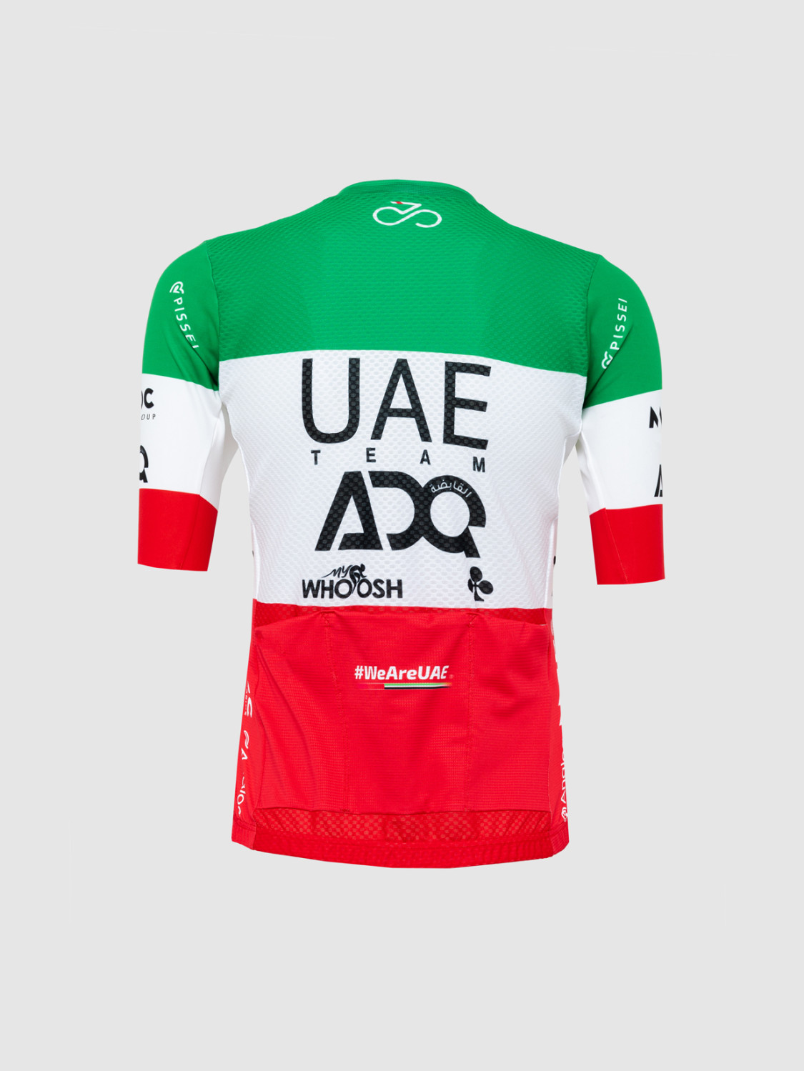 PISSEI: UAE TEAM ADQ 2025 REPLICA WOMAN SHORT SLEEVE JERSEY