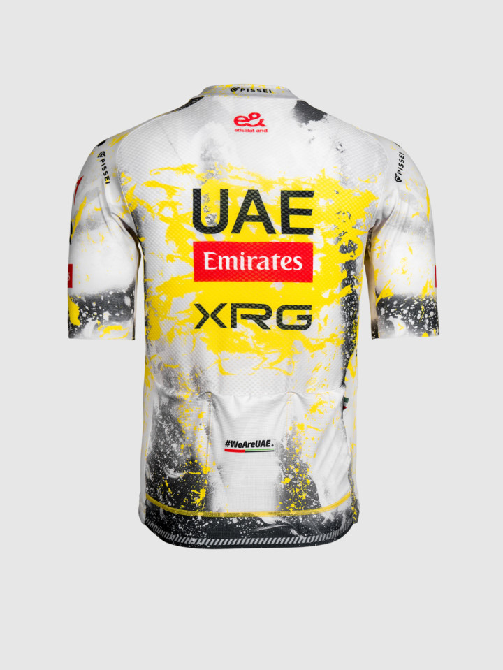PISSEI: MAGLIA A MANICHE CORTE REPLICA UAE TEAM EMIRATES - XRG TOUR DE FRANCE 2025