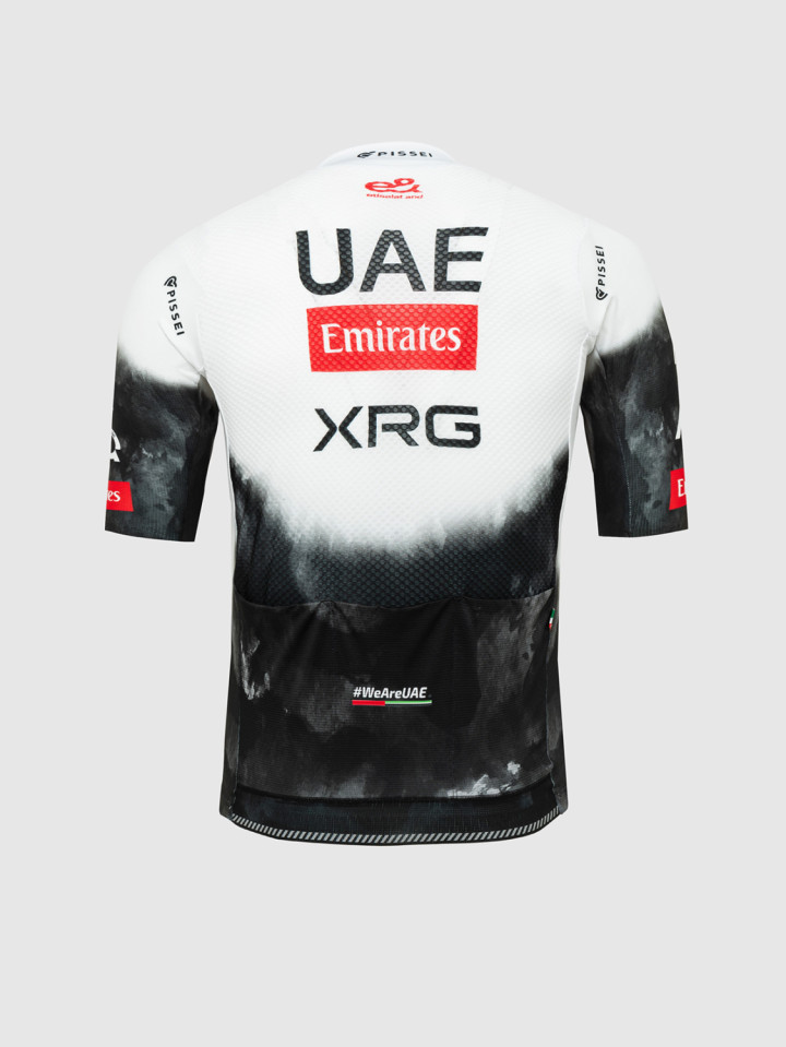 PISSEI: MAGLIA A MANICHE CORTE REPLICA UAE TEAM EMIRATES - XRG 2025