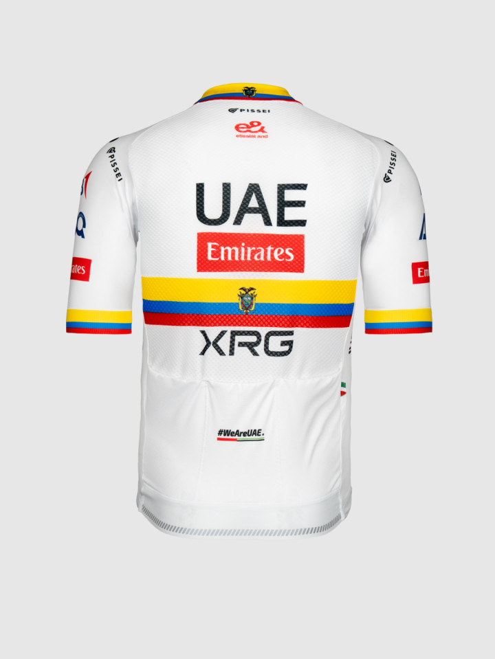 PISSEI: MAILLOT RÉPLIQUE MANCHES COURTES UAE TEAM EMIRATES - XRG 2025 CHAMPION ECUADOR