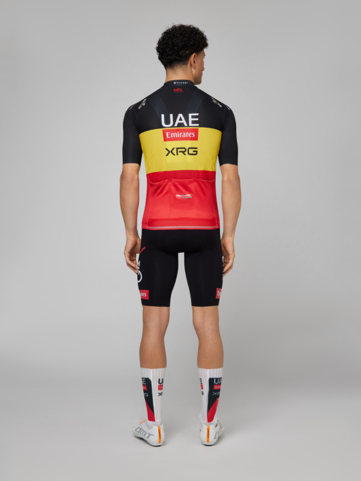 PISSEI: UAE TEAM EMIRATES - XRG 2026 SPECIAL REPLICA SHORT SLEEVE JERSEY BELGIUM CHAMPION