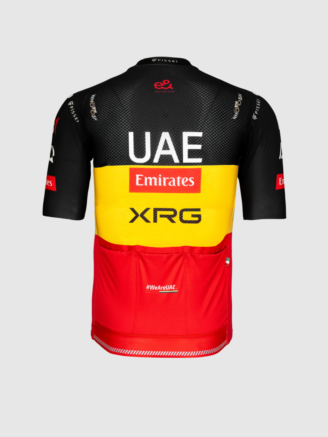 PISSEI: UAE TEAM EMIRATES - XRG 2026 SPECIAL REPLICA SHORT SLEEVE JERSEY BELGIUM CHAMPION
