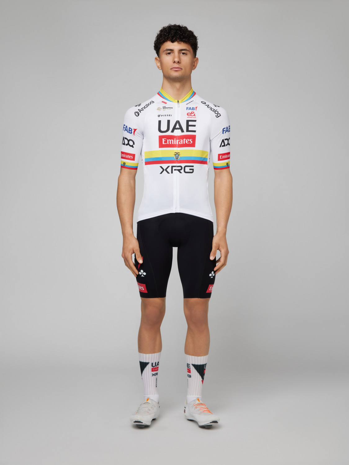 PISSEI: UAE TEAM EMIRATES - XRG 2026 SPECIAL REPLICA SHORT SLEEVE JERSEY ECUADOR CHAMPION
