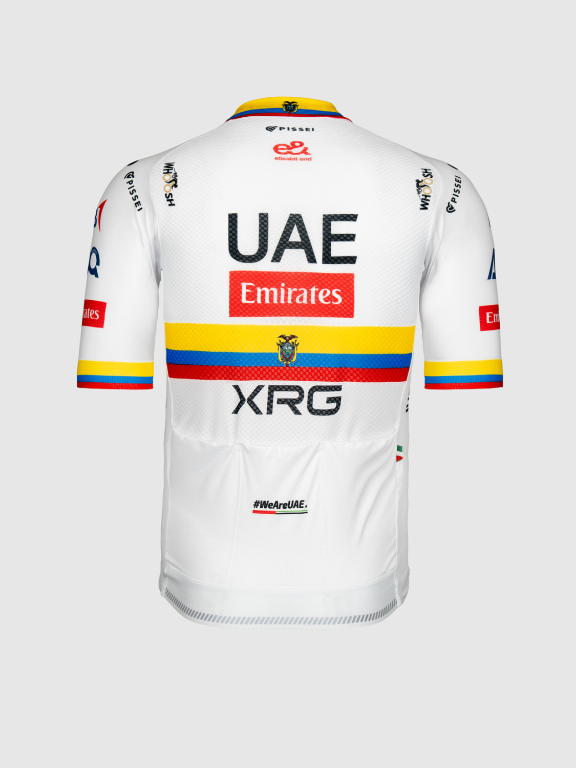 PISSEI: UAE TEAM EMIRATES - XRG 2026 SPECIAL REPLICA SHORT SLEEVE JERSEY ECUADOR CHAMPION