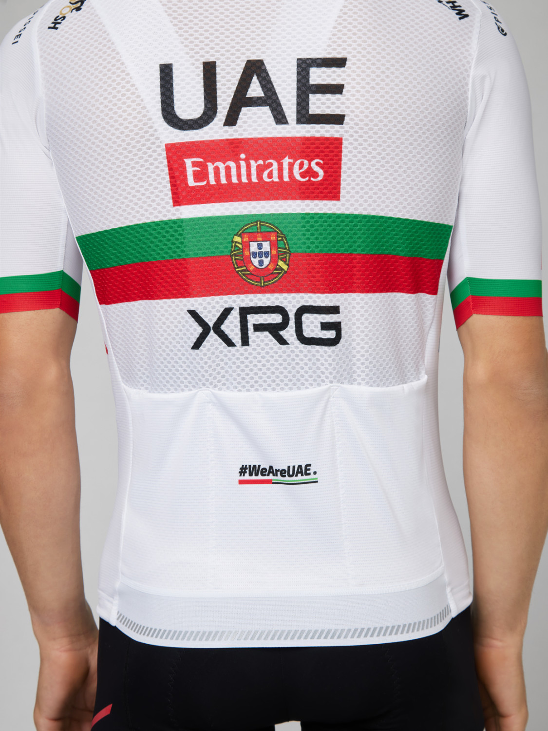 PISSEI: UAE TEAM EMIRATES - XRG 2026 SPECIAL REPLICA SHORT SLEEVE JERSEY PORTUGAL CHAMPION