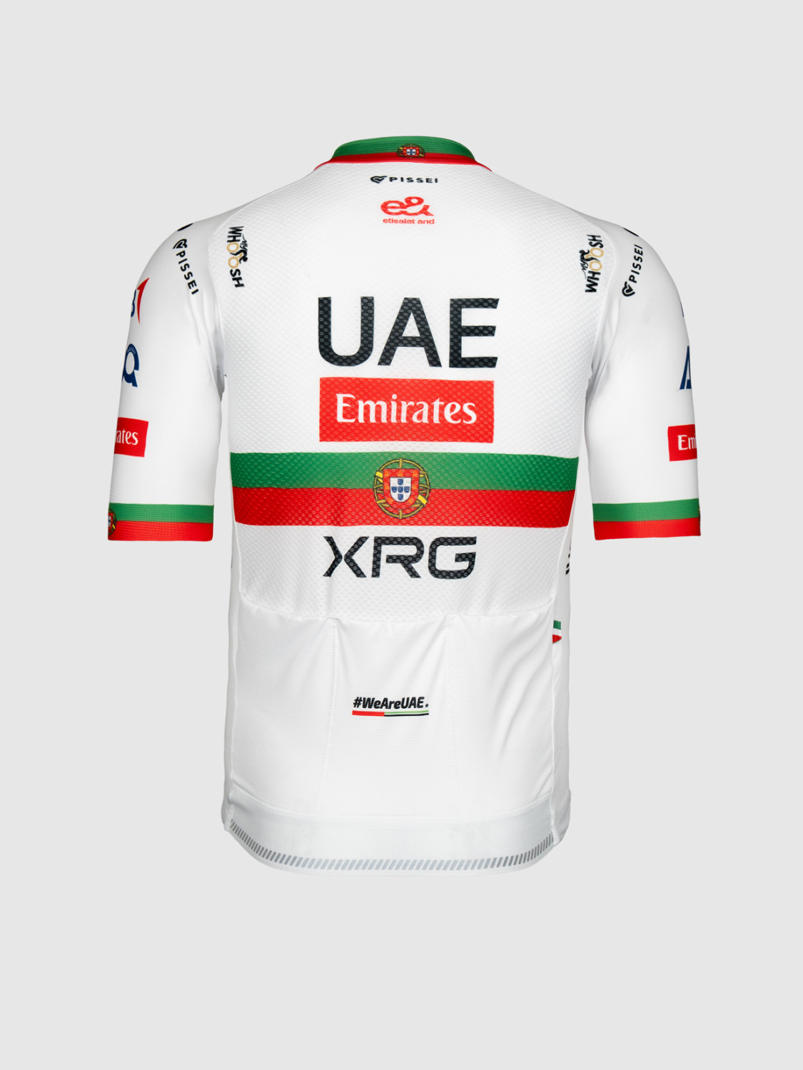 PISSEI: UAE TEAM EMIRATES - XRG 2026 SPECIAL REPLICA SHORT SLEEVE JERSEY PORTUGAL CHAMPION