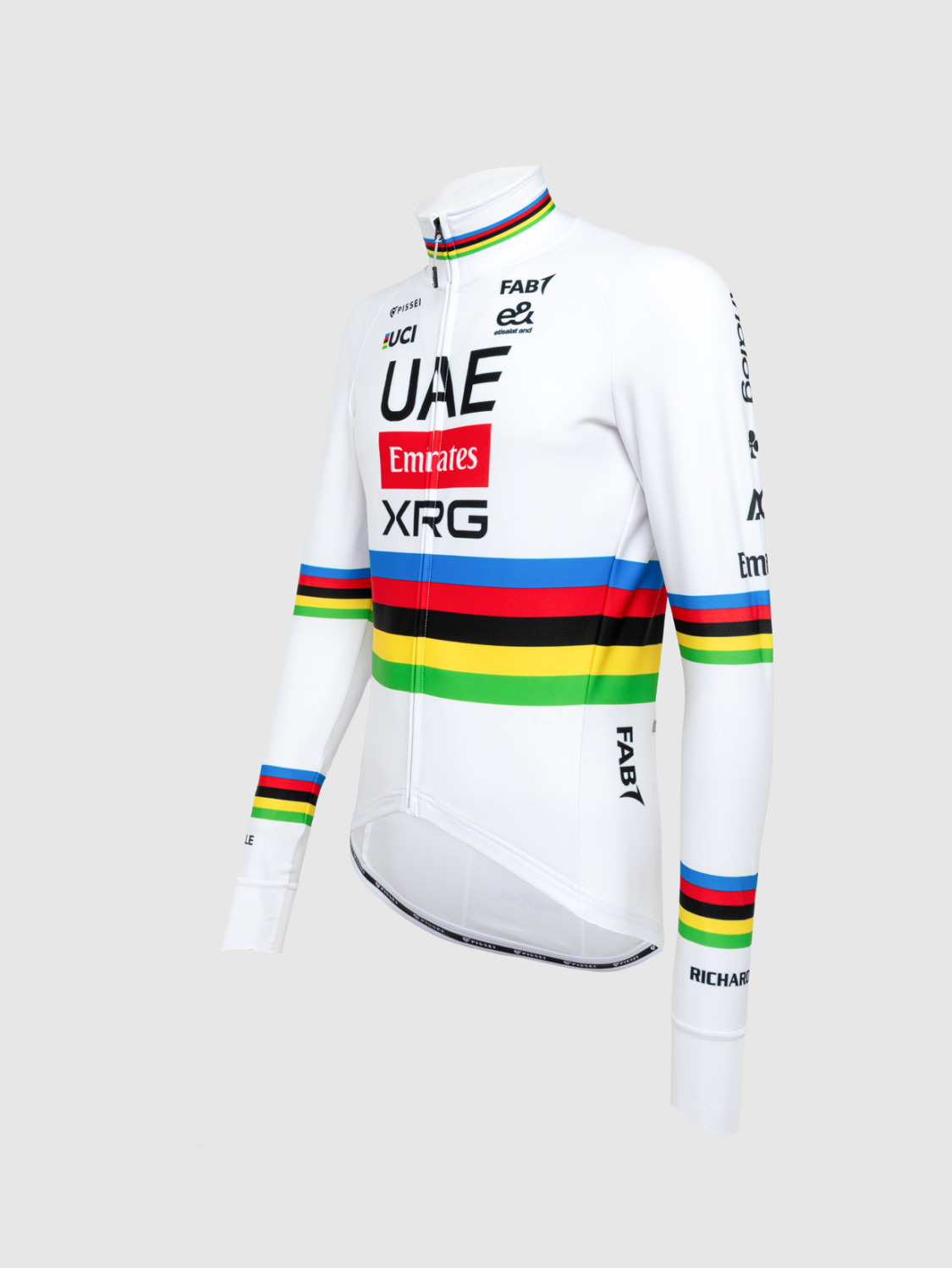 PISSEI: MAGLIA A MANICHE LUNGHE OFFICIAL TADEJ POGACAR WORLD CHAMP