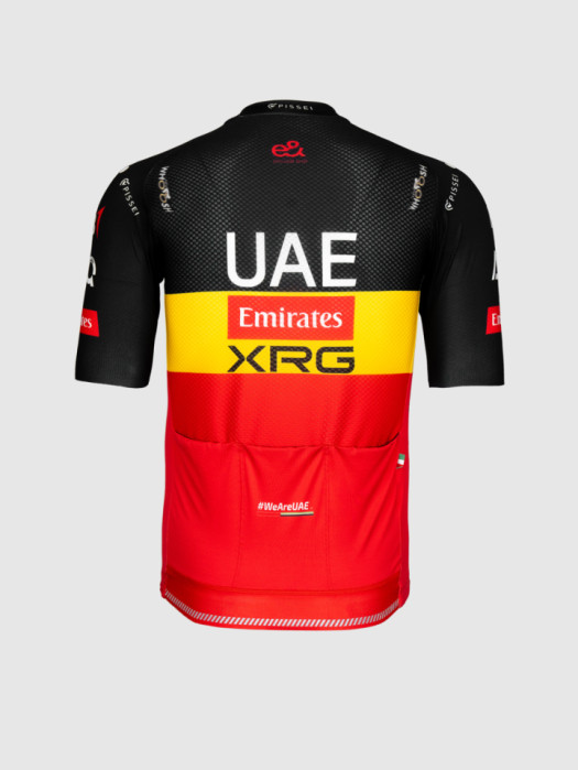 MAGLIA A MANICHE CORTE REPLICA UAE TEAM EMIRATES - XRG 2026 CAMPIONE BELGIO
