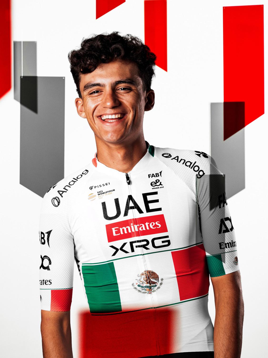 PISSEI: KURZARMTRIKOTS REPLICA UAE TEAM EMIRATES - XRG 2026 MEXIKANISCHER MEISTER
