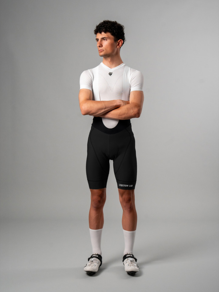 PISSEI: MANGHEN PIECE-DYED WINTER BIB-SHORTS